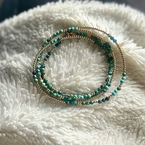 Handmade Gold-Filled & Genuine Turquoise Wrap Bracelet/Necklace - Magnetic Clasp